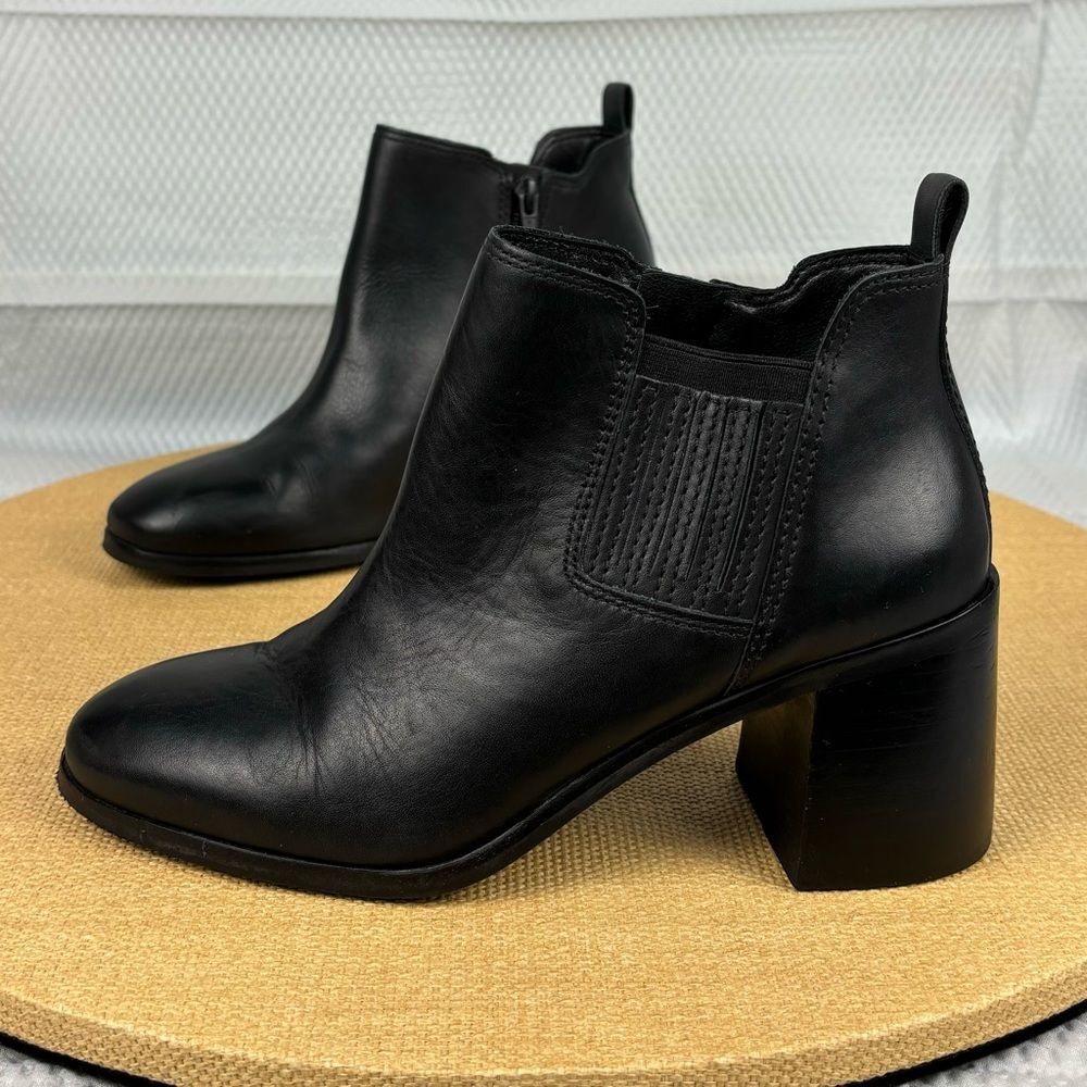 Lucky Brand | Women’s Black Leather Debruh Bootie Ankle Boots | Size 7.5